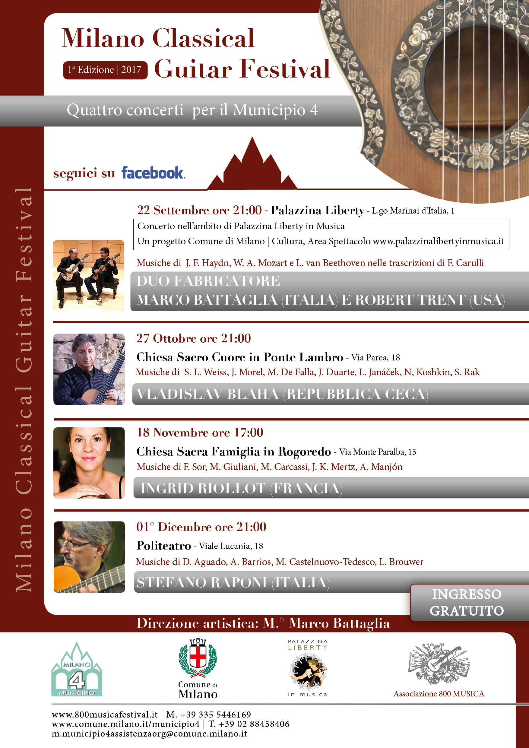 Poster Milano Classical Guitar Festival 2017